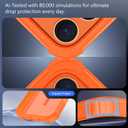 for iPhone 17 Pro Case [Compatible with MagSafe] [2X Screen Protectors][Military Grade Drop Tested] Heavy Duty Magnetic Phone Case for iPhone 17 Pro 6.3",Orange
