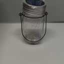 GIGALUMI Hanging Mason Jar Solar Lights, 6 Pack 30 Led Hanging Solar Lanterns Outdoor Waterproof, Hangers and Jars Included, Outdoor Decor for Balcony, Garden, Patio, Yard, Wedding