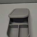 Premium 3-Compartment Silicone Bento Box 25 oz  Reusable, Leakproof, BPA-Free  Microwave & Dishwasher Safe  Food Container for Kids, Adults & Pets  Great for School, Office, Travel & Walks (Gray)