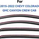 in-Channel Window Visors Rain Guards for 2015-2022 Chevy Colorado Crew Cab, Window Vent Wind Deflectors Visors Shades for 15-22 Gmc Canyon Crew Cab