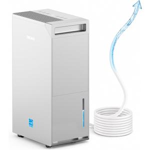 5000 Sq.Ft Energy Star Most Efficient 2024 Dehumidifier with Pump,DECIUU Max 100 Pint Dehumidifier for Basement with Drain Hose,Intelligent Humidity Control for Home Bathroom Garage