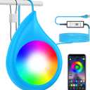 LyLmLe LED Pool Lights with APP Control, 10W RGB Dimmable Underwater Submersible Lights with Magnets, IP68 Waterproof Color Changing 12V Pool Lights for Inground Aboveground Pool, 26ft Cord (RGB (Red, Green, Blue))