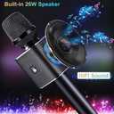 BONAOK Karaoke Microphone, Portable Wireless Bluetooth Karaoke Mic for Adults&Kids Car Home Outdoor Party, Karaoke Machine for PC/All Smartphone G50 Black 2025