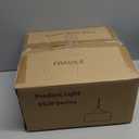 Big Plug in Pendant Light Modern Hanging Light Fixture with 16.4ft Cord On/Off Switch for Kitchen Island, Dining Room, Over Table, Black and Wood Grain Paint