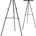 Lightweight Aluminum Flip-Chart Presentation Easel (2-Pack, Black)