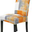 Gibelle Chair Covers Dining Room Set of 4, Stretch Spandex Slipcover for Dining Room & Kitchen Parsons Chairs, Removable Washable Seat Protector Cover (Orange)