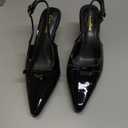 MAVMAX Slingback Heels for Women Kitten Heels with Bow Pointed Close Toe Pumps Dress Party Heeled Sexy Wedding Shoes, Size 6