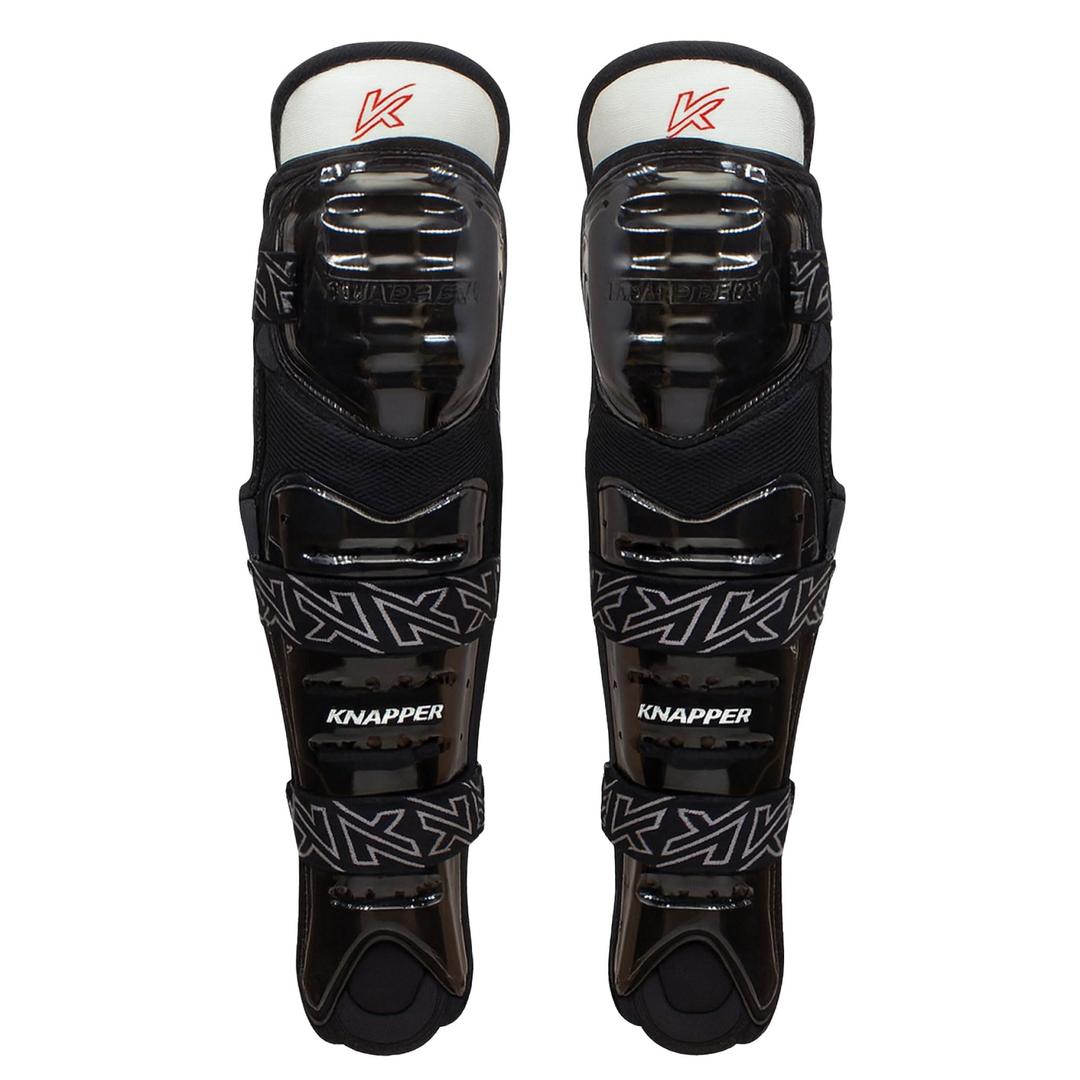 AK5 Ball Hockey Shin Guards - Pro Level Protective Leg Guards for Indoor & Outdoor Street Hockey, Lightweight Impact-Resistant Design - Adjustable Straps, Breathable Flexible Fit for Youth & Adults