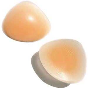 Pair Concave Silicone Breast Form, Triangle Mastectomy Prosthesis Bra Inserts Enhancer Pads (Adhesive)