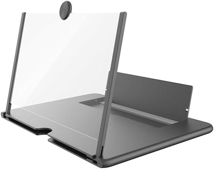 Screen Magnifier for Phone, Phone Screen Magnifier 12inch HD Mobile Enlarger for Movies Videos Games, Clear, Lightweight Foldable Mobile Holder Compatible with All Smartphones (Black)