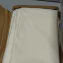 PLOYMONO Fitted Tablecloths 2 Pack, Floor Length Table Cloth for 4 FT Rectangle Table, (48x24 Inch) Polyester Tablecover for Trade Craft Show, Buffet, Banquet, Wedding(Ivory)