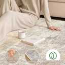 cotiled 8x10 Area Rug for Living Room Large Modern Neutral Abstract Rugs Washable Nonslip Backing Soft Carpet for Bedroom Dining Room Office Decor Grey/Brown