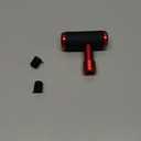 T Handle Shifter Car Knob, Joystick Style Alloy Cover with Leather Gear Stick Lever Shift Fit Most Automatic Manual Transmissions, Red-Black