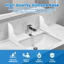 Shower Splash Guards, 2pcs Bathtub Corner Splash Guards Prevent Water Splashing Bathroom Accessories with Self-Adhesive Suitable for Showers, Bath tubs, Kitchen Sinks (9.25"x9.25")