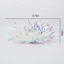 Rave Pasties Adhesive Breast Petal Pasty Holographic Fluffy Fringe Pasties Nipple Covers Rave Breast Stickers (One Size, Silver)