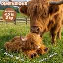25" | 4.5 Pounds Highland Cow Weighted Stuffed Animals for Kid Adult, Microwavable Stuffed Animal Unscented, Cute Coolable Heatable Weighted Plush Warm Gifts for Christmas Birthday, Large Highland Cow
