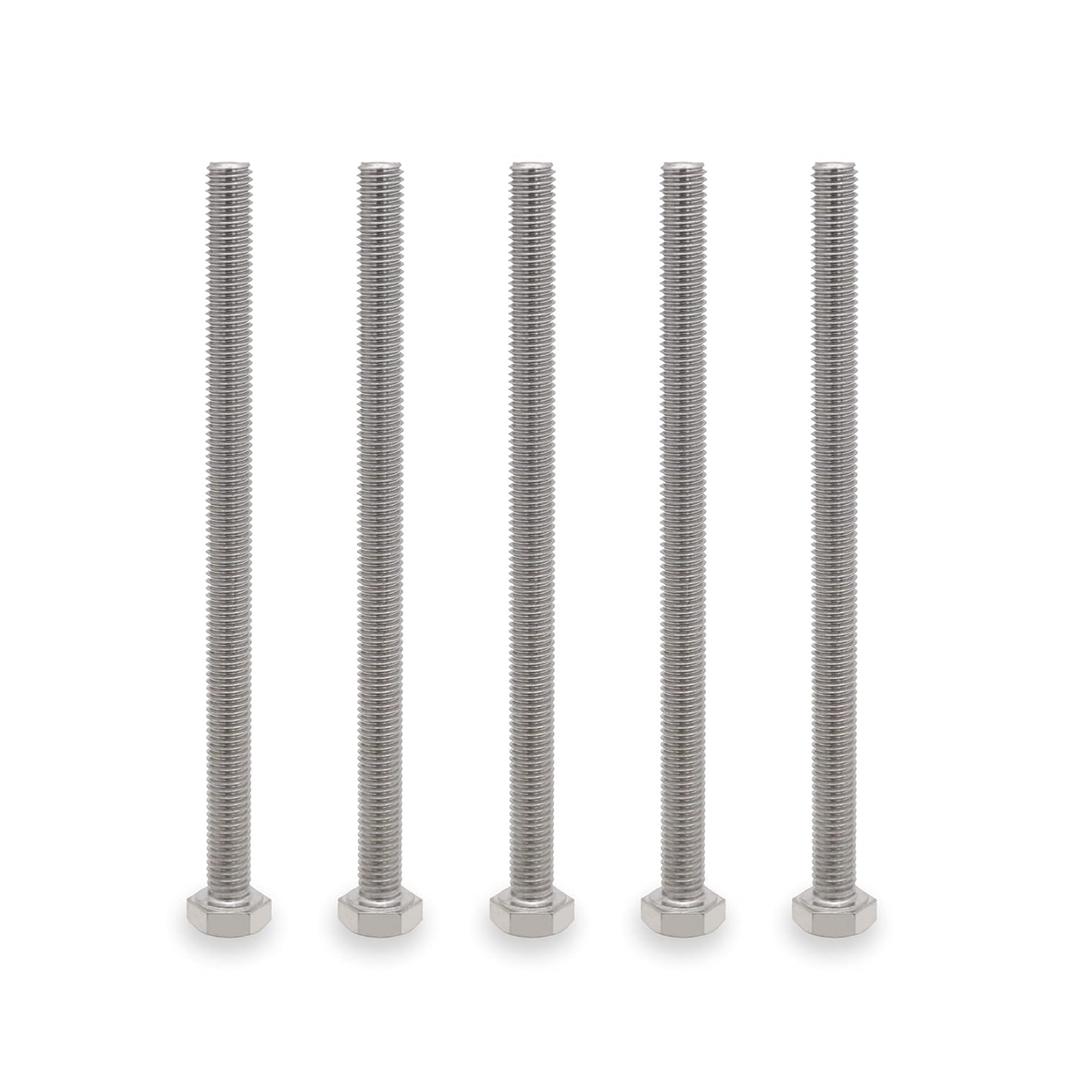 M8 Hex Head Bolt Screw, M8-1.25 x 120mm Stainless Steel 18-8 304 A2-70 Fully Threaded Hex Bolts 5pcs