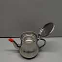 Stainless Steel Teapot with Removable Strainer, 30oz Gooseneck Pour Over Kettle for Loose Leaf Tea & Pour-Over Coffee, Modern Silver small coffee Tea Pot Infuser for 1-3 People, Home, Kitchen, Hotel