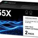 55X Toner Cartridge 1-Pack Compatible 55X CE255X Black Toner Cartridge Raplacement for HP 55X CE255X use with P3015 P3015dn P3015x Pro 500 MFP M521dn M521dw M525dn M525f M525c Printer
