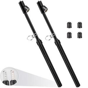 12'' Dual Head Tire Pressure Gauge, Heavy Duty Truck Tire Air Gauge Range 10-150PSI 1-10Bar, Non-Slip Handle and Extended Tube for Semi Truck Car RV Van (2pcs)