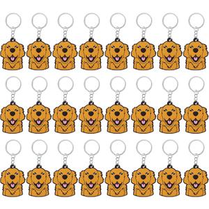 CiciBear 24 Pack Golden Retriever Keychains Party Decoration for Golden Retriever Puppy, Pet Animals,Let's Pawty, Animal Lover, Kids Birthday, Baby Shower