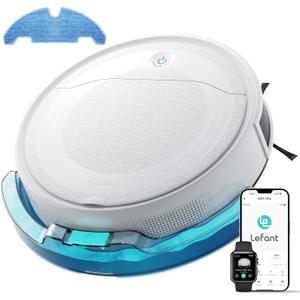 Lefant M310 Ultra Robot Vacuum and Mop, 6000Pa Suction-Slim Robotic Cleaner with ToF LiDAR Navigation, Accurate Obstacle Avoidance, WiFi/App/Alexa Control, 170min Runtime, for Pet Hair and Home