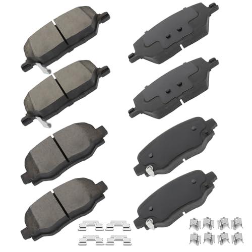 cciyu D1811 D1809 Front & Rear Professional Ceramic Brake Pads Set fit For 2016-2018 For Fiat 500X,2016-2020 For Jeep Compass,2015-2019 For Jeep Renegade