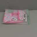 Baby Doll Cradle Bassinet Portable Doll Carrier Carry Bag,Doll Accessories Playset,with Soft Pillow Quilt Blanket Bear,for 8-9-10-11-12 Inch Smaller Alive Baby Doll (Flower Pattern)