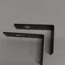 Dunzy 2 Pcs Galvanized Trailer Light Brackets Mounting L Shape Tail Light Bracket for Boat Utility Trailer Parts Accessories, 4.5 x 3 x 1.5 Inch (Black)