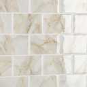 CRE8TIVE 4 Sheets Yellow Marble Tiles Peel and Stick Backsplash for Kitchen 12"x12" Stick on Backsplash Tile Stickers Self Adhesive Subway Tile for Kitchen Bathroom Shower Waterproof Wall Tiles Decor