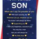 3 x IDU Birthday Card for Son,Son Birthday Card from Mom Dad Parents,Happy Birthday Cards Gifts for Adult Sons Boy