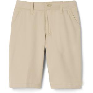 French Toast Boys' Flat Front Microfiber Performance Stretch Short (Beige)