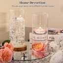 UPBUD 12pcs Glass Cylinder Vases for Centerpieces | 8 Inch Clear Flower Vase for Wedding Decorations, Floating Candle vases for Dinner Table, Bridal Shower, Office Home Dcor