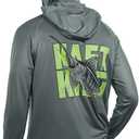 KastKing Sun Tamer Performance Fishing Hoodie, UPF 50 Sun Protection Shirt, Built-in Neck Gaiter, HYDROCOOLING Cooling Fabric (Gray, XL)