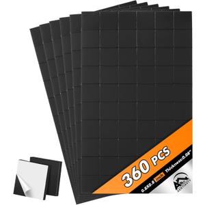Aertiavty Magnetic Squares with Adhesive Backing, 360 Pcs 0.8" Fridge Magnets, Magnetic Strips with Adhesive Backing, 80 Mil Magnet Sheets for Whiteboard, Refrigerator, Crafts, Easy Peel and Stick