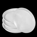 Kichwit 11.75 Inch (10.5 Inch Base) Plant Saucer, 4 Pack Round Plastic Plant Trays for Indoor & Outdoor, White