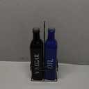 Vakoo Oil and Vinegar Dispenser Set - 17oz/500ml, Extra Thick Glass, Leak-Proof, Olive Oil Dispenser Bottle for Kitchen (Blue Black)