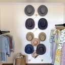SKOLOO Large Hat Rack for Wall, Wooden Accordion Wall Hanger, Modern, Expandable Coat Hooks, Hat Display Rack for Home, Office, and Studio, 14 Peg, Natural & White