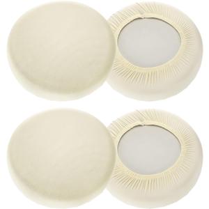 uxcell 4 Pack Stool Covers Round, 16-18 Inch Bar Stool Covers Washable Dustproof Slipcover Seat Cushion with Elastic for Bar Kitchen Living Room Decor, Cream White