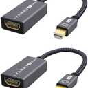 IVANKY 4K@60Hz Active Mini DisplayPort to HDMI Adapter 2Pack, Thunderbolt 1&2 to HDMI, Mini DP to HDMI Adapter for MacBook Air/Pro, Surface Pro/Dock/Book, Monitor, Projector-Grey