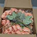 12 Packs Fall Peonies Artificial Flowers, Faux Peony Bouquet Silk Peonies Flowers for Centerpiece Table Wedding Party Home Decor (Orange)