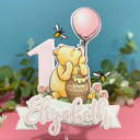 Winnie the Pooh Cake Topper Cute Winnie Cake Topper For Birthday Party Cake Decorations Boys Baby Shower Decorations Perfect Addition For Winnie Bee Theme Party Supplies
 5 Pack