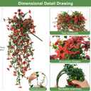 Artificial Fake Hanging Flowers Plants for Outdoor Spring Summer Decoration,2 PCS Faux Silk Daisy with Eucalyptus Leaves,UV Resistant Look Real for Outside Home Planter Porch Patio Balcony Yard Decor