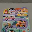 Janod - Babies Wooden Puzzle - 6 Pieces with Pegs - City Theme - Recessed Puzzle - Early-Learning Toy - 18 Months + J07106