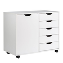 5-Drawer Mobile Side Cabinet with Wheels
