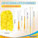 KEEPOW Reusable Duster Refill Compatible with Swiffer Hand Duster, Heavy Duty Duster Refills, 360 Degree Dusters Refills for Cleaning, Fleece Refill Ceiling Fan, 4 Pack (Handle is Not Included)