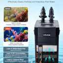 VEVOR 396GPH Canister Filter, 4-Stage External Aquarium Filter with Powerful Pump, Water Circulation Cleaning Machine with Media for Large Fish Tanks and Aquariums Up to 125 Gallons, for Freshwater