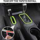 RT-TCZ for Jeep JK Gear Shift Panel Trim Cover Light Green for Jeep Wrangler JK JKU 2011-2017 Light Green Interior Accessories 2pcs