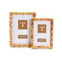 Two's Company Set of 2 Blonde Natural Bamboo Finish Photo Frame, Includes 2 Sizes, 4x6 and 5x7 Inches, Bamboo, Home Decor Accessories