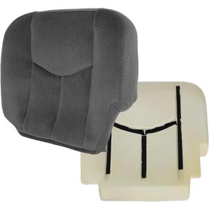 OKAY MOTOR Driver Side Automotive Seat Cover Seat Bottom Cushion for 2003-2007 GMC Sierra 1500 2500 3500 1500HD 2500HD - Gray